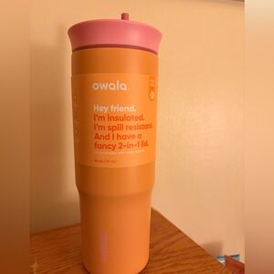 Owala Orange and Pink Insulated 2-in-1 Water Bottle 24oz